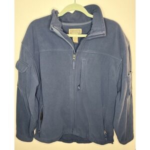Duluth Trading Shoreman Fleece Windproof Jacket Men's Large Navy Blue Fast Ship